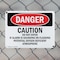 Signmission Caution Do Not Enter If Alarm Is Sounding Danger Sign, Plastic, 10in W x 7in L, 2PK OS-2PACK-DS-P-710-L-2128 - alternate 6